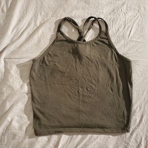 Dark Brown Crop Top